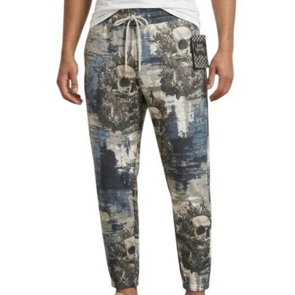 Rebel Vengeance Men's Size Medium Skull Gothic Print Relaxed Jogger‎ Sweatpants